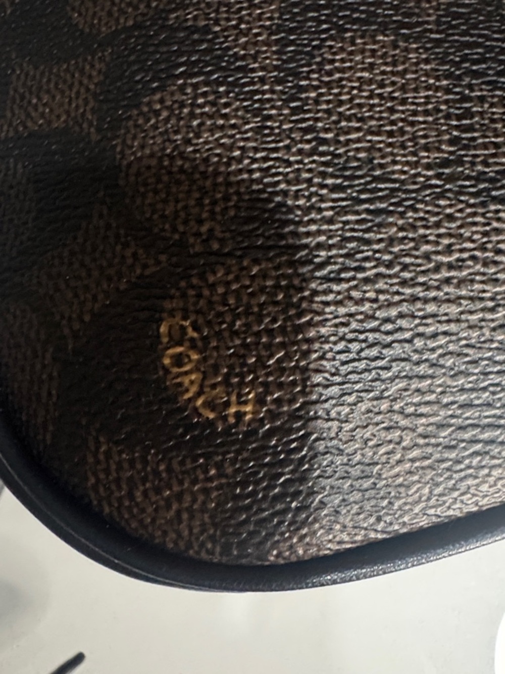 COACH Teri Dark Brown Signature Mini Crossbody or shoulder bag with Gold Chain - Picture 7 of 12